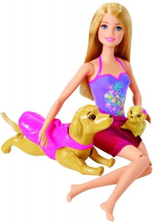 Lalka Barbie Mattel BARBIE Plywajacy piesek i basen 2