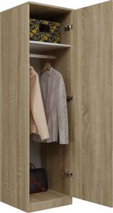 Topeshop SZAFA GARDEROBA DRZWI PÓŁKI SD-50 DĄB SONOMA 3