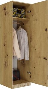 Topeshop SZAFA GARDEROBA DRZWI PÓŁKI SD-50 DĄB ARTISAN 3