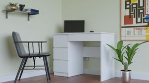 Biurko Topeshop Mijas Białe 98 cm x 51 cm 3