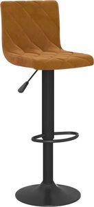 vidaXL Stołki barowe, 2 szt., brązowe, obite aksamitem 2