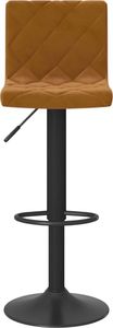 vidaXL Stołki barowe, 2 szt., brązowe, obite aksamitem 3