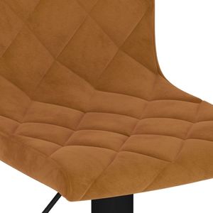 vidaXL Stołki barowe, 2 szt., brązowe, obite aksamitem 7