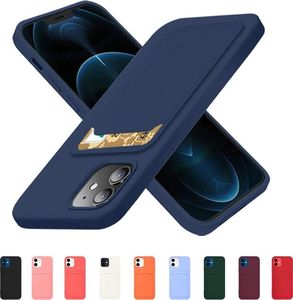 Hurtel Card Case silikonowe etui portfel z kieszonką na kartę dokumenty do iPhone 12 Pro Max biały 11