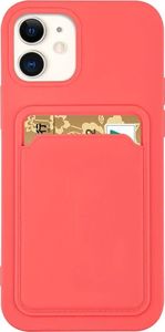Hurtel Card Case silikonowe etui portfel z kieszonką na kartę dokumenty do iPhone 12 Pro Max pomarańczowy 1