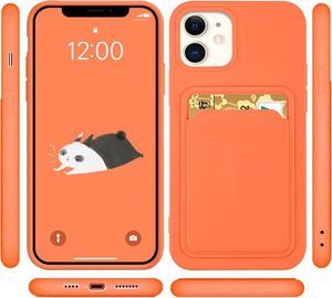 Hurtel Card Case silikonowe etui portfel z kieszonką na kartę dokumenty do Samsung Galaxy S20+ (S20 Plus) czerwony 4