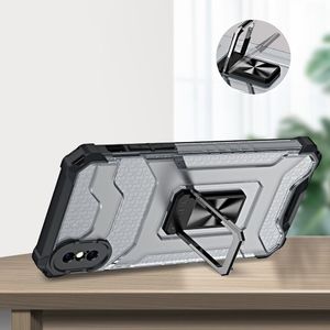 Hurtel Crystal Ring Case pancerne hybrydowe etui pokrowiec + magnetyczny uchwyt iPhone XS Max czerwony 5