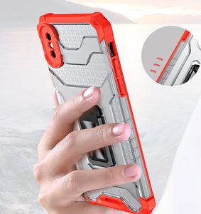 Hurtel Crystal Ring Case pancerne hybrydowe etui pokrowiec + magnetyczny uchwyt iPhone XS Max czerwony 9