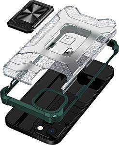 Hurtel Crystal Ring Case pancerne hybrydowe etui pokrowiec + magnetyczny uchwyt iPhone 12 mini zielony 2