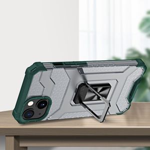 Hurtel Crystal Ring Case pancerne hybrydowe etui pokrowiec + magnetyczny uchwyt iPhone 12 mini zielony 3