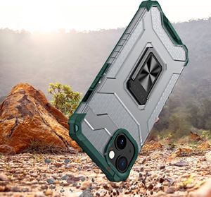 Hurtel Crystal Ring Case pancerne hybrydowe etui pokrowiec + magnetyczny uchwyt iPhone 12 mini zielony 4