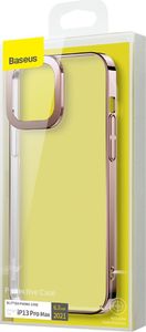 Baseus Baseus Glitter Case przezroczyste etui pokrowiec iPhone 13 Pro różowy (ARMC001004) 5