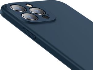 Baseus Baseus Liquid Gel Case silikonowe etui pokrowiec do iPhone 13 Pro niebieski (ARYT000703) 9