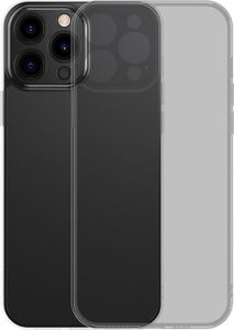 Baseus Baseus Frosted Glass Case etui pokrowiec do iPhone 13 Pro sztywna obudowa z żelową ramką czarny (ARWS000401) 1