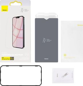 Baseus Baseus 0,3mm Tempered Glass 2x szkło hartowane do iPhone 13 Pro / iPhone 13 przezroczysty (SGBL020102) 10