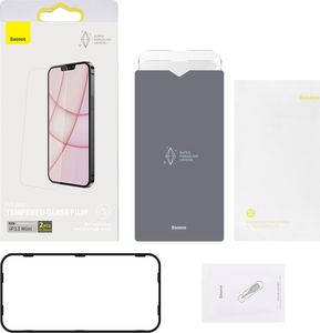 Baseus Baseus 0,3mm Tempered Glass 2x szkło hartowane do iPhone 13 mini przezroczysty (SGBL020002) 10