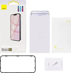 Baseus Baseus 2x szkło hartowane 0,3 mm Anti Blue Light iPhone 13 mini (SGBL020302) (case friendly) 10