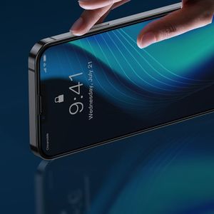 Baseus Baseus 0,3mm Full Screen Glass 2x szkło hartowane do iPhone 13 Pro Max na cały ekran z ramką czarny (SGQP010201) 12