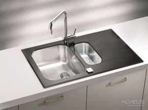 Zlewozmywak Alveus Glassix 20  szklany czarny odwracalny 4