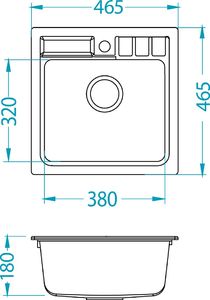 Zlewozmywak Alveus Niagara 20  granitowy beżowy 2