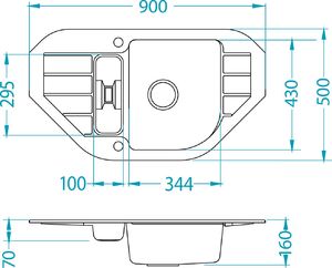 Zlewozmywak Alveus Niagara 60  granitowy steel 2