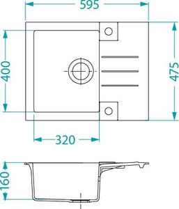 Zlewozmywak Alveus Rock 30  granitowy pebble 2