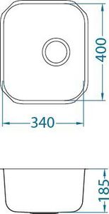 Zlewozmywak Alveus VARIANT 40  podwieszany 2