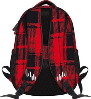 St. Majewski Plecak szkolny MTV Plaid BP-23 czarno-czerwony (270541) 2