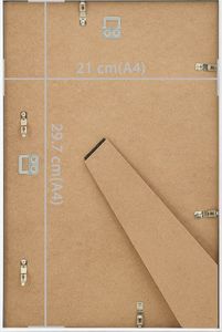 Ramka vidaXL Ramki na zdjęcia, 3 szt., ścienne lub stojące, 21x29,7 cm, MDF 7