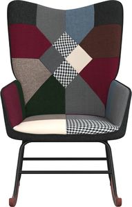 vidaXL Fotel bujany, patchworkowy, tapicerowany tkaniną 2