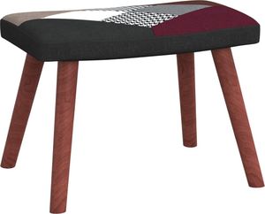 vidaXL Fotel bujany z podnóżkiem, patchworkowy, obity tkaniną 6