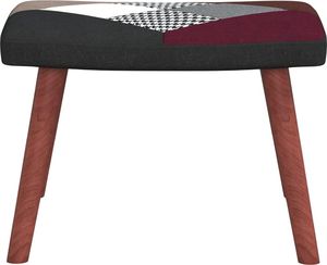 vidaXL Fotel bujany z podnóżkiem, patchworkowy, obity tkaniną 7