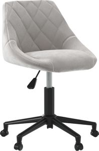 vidaXL Obrotowe krzesło stołowe, jasnoszare, obite aksamitem 1