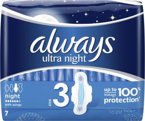 Always Ultra Night Podpaski Higieniczne 7 szt. 1