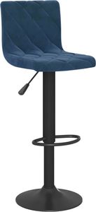 vidaXL Stołki barowe, 2 szt., niebieskie, obite aksamitem 2