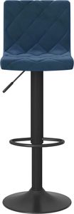 vidaXL Stołki barowe, 2 szt., niebieskie, obite aksamitem 3
