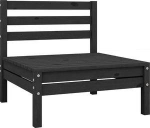 vidaXL 3-cz. zestaw wypoczynkowy do ogrodu, czarny, drewno sosnowe 3