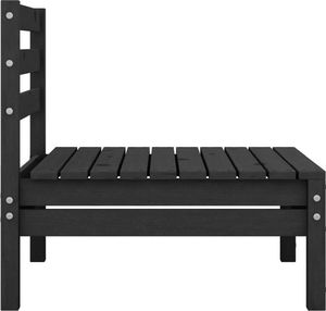 vidaXL 3-cz. zestaw wypoczynkowy do ogrodu, czarny, drewno sosnowe 5