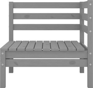 vidaXL 4-cz. zestaw mebli wypoczynkowych do ogrodu, szary, sosnowy 4