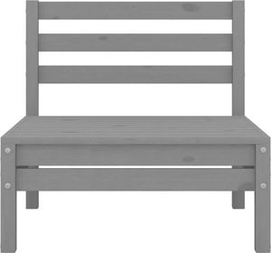 vidaXL 4-cz. zestaw mebli wypoczynkowych do ogrodu, szary, sosnowy 8