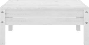 vidaXL 3-cz. zestaw mebli wypoczynkowych do ogrodu, biały, sosnowy 8