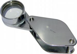 Carton Wysokiej klasy lupa składana x10 szklana, metalowa 2