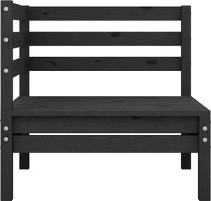vidaXL 4-cz. zestaw wypoczynkowy do ogrodu, czarny, drewno sosnowe 5
