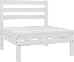 vidaXL 4-cz. zestaw mebli wypoczynkowych do ogrodu, biały, sosnowy 3