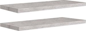vidaXL Półki ścienne, 2 szt., szarość betonu, 80 x 23,5 x 3,8 cm, MDF 2