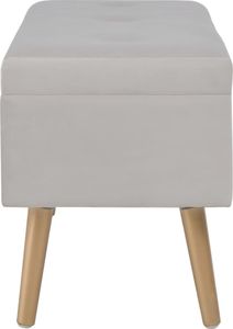 vidaXL Ławka ze schowkiem, 80 cm, szara, aksamitna 4