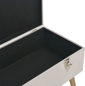 vidaXL Ławka ze schowkiem, 80 cm, szara, aksamitna 5