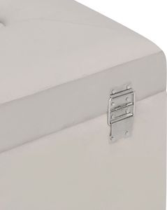 vidaXL Ławka ze schowkiem, 80 cm, szara, aksamitna 6