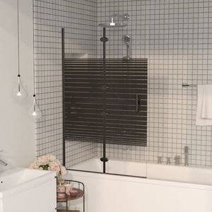 vidaXL Składana kabina prysznicowa, ESG, 80x140 cm, czarna 1