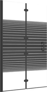 vidaXL Składana kabina prysznicowa, ESG, 80x140 cm, czarna 2